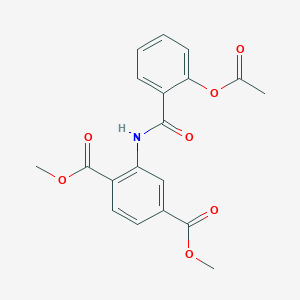molecular formula C19H17NO7 B5879879 dimethyl 2-{[2-(acetyloxy)benzoyl]amino}terephthalate 