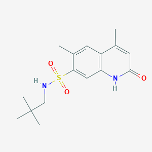 molecular formula C16H22N2O3S B5879881 N-(2,2-dimethylpropyl)-4,6-dimethyl-2-oxo-1,2-dihydroquinoline-7-sulfonamide 