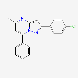 molecular formula C19H14ClN3 B5879898 2-(4-chlorophenyl)-5-methyl-7-phenylpyrazolo[1,5-a]pyrimidine 