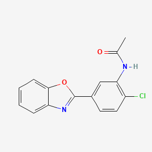 molecular formula C15H11ClN2O2 B5879900 N-[5-(1,3-benzoxazol-2-yl)-2-chlorophenyl]acetamide 