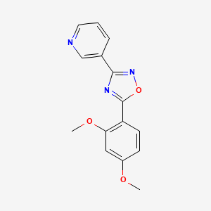 molecular formula C15H13N3O3 B5879922 3-[5-(2,4-dimethoxyphenyl)-1,2,4-oxadiazol-3-yl]pyridine 