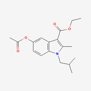 molecular formula C18H23NO4 B5879931 ethyl 5-(acetyloxy)-1-isobutyl-2-methyl-1H-indole-3-carboxylate 