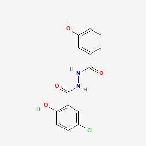 molecular formula C15H13ClN2O4 B5879933 5-chloro-2-hydroxy-N'-(3-methoxybenzoyl)benzohydrazide 