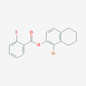 molecular formula C17H14BrFO2 B5879955 1-bromo-5,6,7,8-tetrahydro-2-naphthalenyl 2-fluorobenzoate 