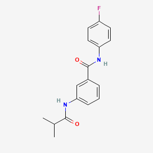 N-(4-fluorophenyl)-3-(isobutyrylamino)benzamide