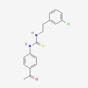 molecular formula C17H17ClN2OS B5879992 N-(4-acetylphenyl)-N'-[2-(3-chlorophenyl)ethyl]thiourea 