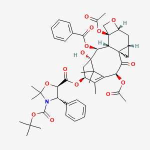 molecular formula C48H57NO14 B588000 N,O-Isopropylidene Larotaxel CAS No. 168120-68-1
