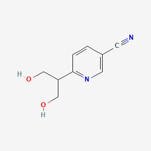 molecular formula C9H10N2O2 B5880010 6-[2-hydroxy-1-(hydroxymethyl)ethyl]nicotinonitrile 