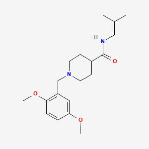 molecular formula C19H30N2O3 B5880016 1-(2,5-dimethoxybenzyl)-N-isobutyl-4-piperidinecarboxamide 