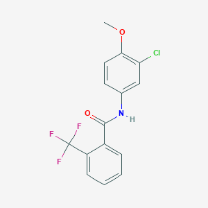 molecular formula C15H11ClF3NO2 B5880031 N-(3-chloro-4-methoxyphenyl)-2-(trifluoromethyl)benzamide 