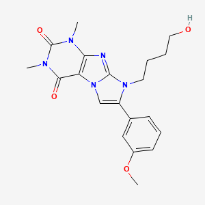 8-(4-hydroxybutyl)-7-(3-methoxyphenyl)-1,3-dimethyl-1H-imidazo[2,1-f]purine-2,4(3H,8H)-dione