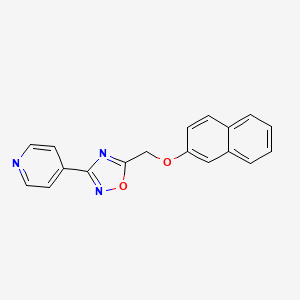 4-{5-[(2-naphthyloxy)methyl]-1,2,4-oxadiazol-3-yl}pyridine