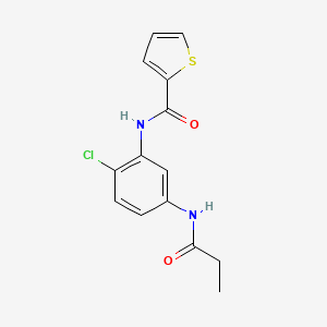 molecular formula C14H13ClN2O2S B5880052 N-[2-chloro-5-(propionylamino)phenyl]-2-thiophenecarboxamide 
