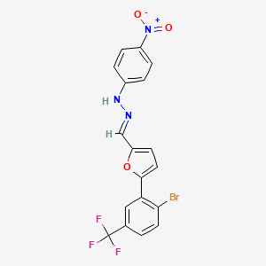 5-[2-bromo-5-(trifluoromethyl)phenyl]-2-furaldehyde (4-nitrophenyl)hydrazone