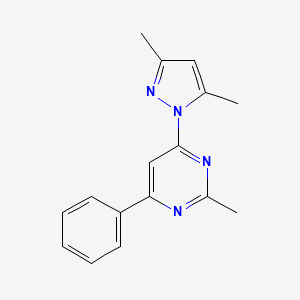 molecular formula C16H16N4 B5880082 4-(3,5-二甲基-1H-吡唑-1-基)-2-甲基-6-苯基嘧啶 