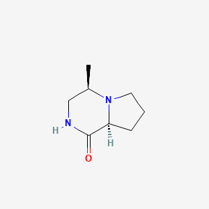 molecular formula C8H14N2O B588009 (4R,8aS)-4-Methylhexahydropyrrolo[1,2-a]pyrazin-1(2H)-one CAS No. 143394-00-7