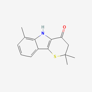 molecular formula C14H15NOS B5880125 2,2,6-trimethyl-2,3-dihydrothiopyrano[3,2-b]indol-4(5H)-one 