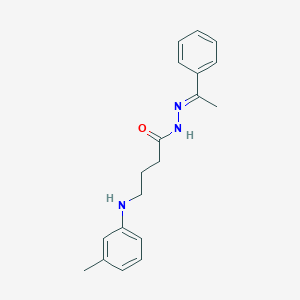 molecular formula C19H23N3O B5880126 4-[(3-methylphenyl)amino]-N'-(1-phenylethylidene)butanohydrazide 