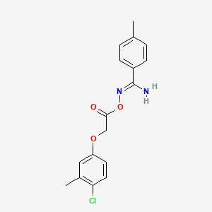 molecular formula C17H17ClN2O3 B5880131 N'-{[(4-chloro-3-methylphenoxy)acetyl]oxy}-4-methylbenzenecarboximidamide 