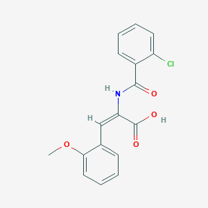 molecular formula C17H14ClNO4 B5880166 2-[(2-chlorobenzoyl)amino]-3-(2-methoxyphenyl)acrylic acid 