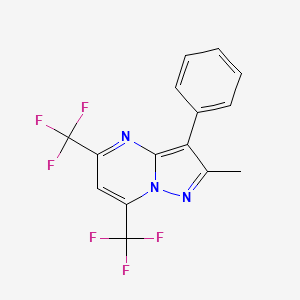 molecular formula C15H9F6N3 B5880172 2-methyl-3-phenyl-5,7-bis(trifluoromethyl)pyrazolo[1,5-a]pyrimidine 