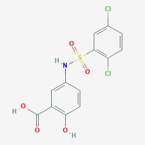 molecular formula C13H9Cl2NO5S B5880188 5-{[(2,5-dichlorophenyl)sulfonyl]amino}-2-hydroxybenzoic acid 