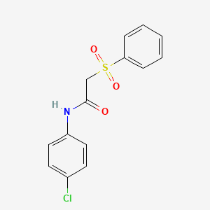 molecular formula C14H12ClNO3S B5880194 N-(4-chlorophenyl)-2-(phenylsulfonyl)acetamide 