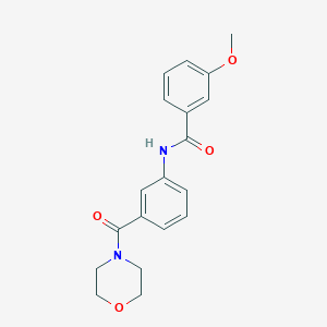 3-methoxy-N-[3-(4-morpholinylcarbonyl)phenyl]benzamide
