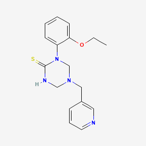 molecular formula C17H20N4OS B5880239 1-(2-ethoxyphenyl)-5-(3-pyridinylmethyl)-1,3,5-triazinane-2-thione 