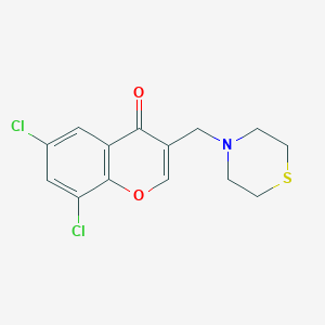 molecular formula C14H13Cl2NO2S B5880250 6,8-dichloro-3-(4-thiomorpholinylmethyl)-4H-chromen-4-one 