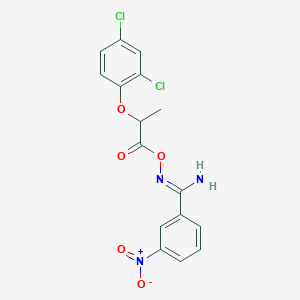 molecular formula C16H13Cl2N3O5 B5880257 N'-{[2-(2,4-dichlorophenoxy)propanoyl]oxy}-3-nitrobenzenecarboximidamide 