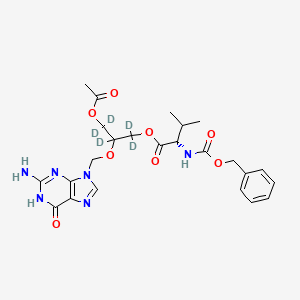 molecular formula C24H30N6O8 B588026 O-Acetyl N-Benzyloxycarbonyl Valganciclovir-d5 CAS No. 1356354-05-6