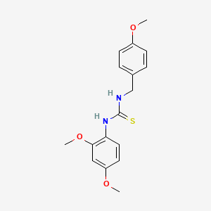 molecular formula C17H20N2O3S B5880311 N-(2,4-dimethoxyphenyl)-N'-(4-methoxybenzyl)thiourea 