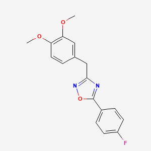 molecular formula C17H15FN2O3 B5880317 3-(3,4-dimethoxybenzyl)-5-(4-fluorophenyl)-1,2,4-oxadiazole 