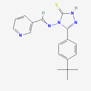molecular formula C18H19N5S B5880322 5-(4-tert-butylphenyl)-4-[(3-pyridinylmethylene)amino]-4H-1,2,4-triazole-3-thiol 