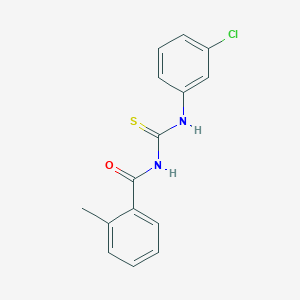 molecular formula C15H13ClN2OS B5880324 N-{[(3-chlorophenyl)amino]carbonothioyl}-2-methylbenzamide 