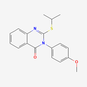 molecular formula C18H18N2O2S B5880328 2-(isopropylthio)-3-(4-methoxyphenyl)-4(3H)-quinazolinone 