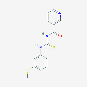 molecular formula C14H13N3OS2 B5880343 N-({[3-(methylthio)phenyl]amino}carbonothioyl)nicotinamide 