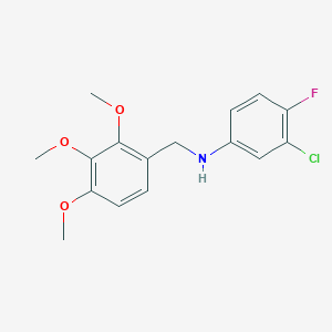 molecular formula C16H17ClFNO3 B5880390 (3-chloro-4-fluorophenyl)(2,3,4-trimethoxybenzyl)amine 