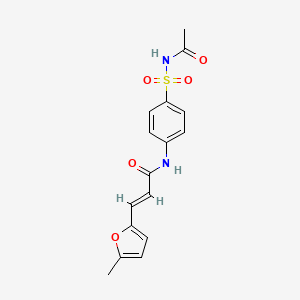 molecular formula C16H16N2O5S B5880391 N-{4-[(acetylamino)sulfonyl]phenyl}-3-(5-methyl-2-furyl)acrylamide 