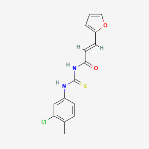 molecular formula C15H13ClN2O2S B5880411 N-{[(3-chloro-4-methylphenyl)amino]carbonothioyl}-3-(2-furyl)acrylamide 