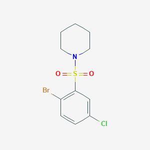 molecular formula C11H13BrClNO2S B5880433 1-[(2-bromo-5-chlorophenyl)sulfonyl]piperidine 