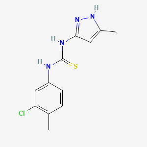 molecular formula C12H13ClN4S B5880464 N-(3-chloro-4-methylphenyl)-N'-(3-methyl-1H-pyrazol-5-yl)thiourea 
