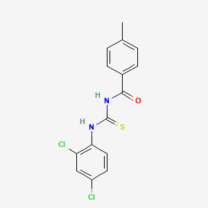 molecular formula C15H12Cl2N2OS B5880468 N-{[(2,4-dichlorophenyl)amino]carbonothioyl}-4-methylbenzamide 