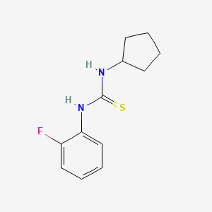 molecular formula C12H15FN2S B5880509 N-cyclopentyl-N'-(2-fluorophenyl)thiourea 