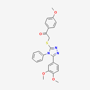 molecular formula C25H23N3O4S B5880520 2-{[5-(3,4-dimethoxyphenyl)-4-phenyl-4H-1,2,4-triazol-3-yl]thio}-1-(4-methoxyphenyl)ethanone CAS No. 324052-32-6
