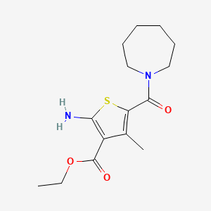 molecular formula C15H22N2O3S B5880527 ethyl 2-amino-5-(1-azepanylcarbonyl)-4-methyl-3-thiophenecarboxylate 
