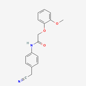 molecular formula C17H16N2O3 B5880534 N-[4-(cyanomethyl)phenyl]-2-(2-methoxyphenoxy)acetamide 