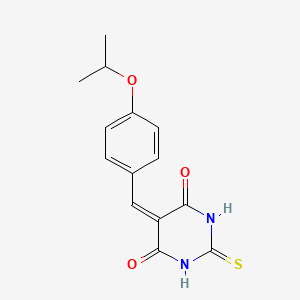 molecular formula C14H14N2O3S B5880539 5-(4-isopropoxybenzylidene)-2-thioxodihydro-4,6(1H,5H)-pyrimidinedione 