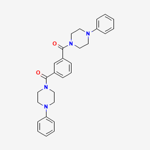 molecular formula C28H30N4O2 B5880543 1,1'-(1,3-phenylenedicarbonyl)bis(4-phenylpiperazine) 